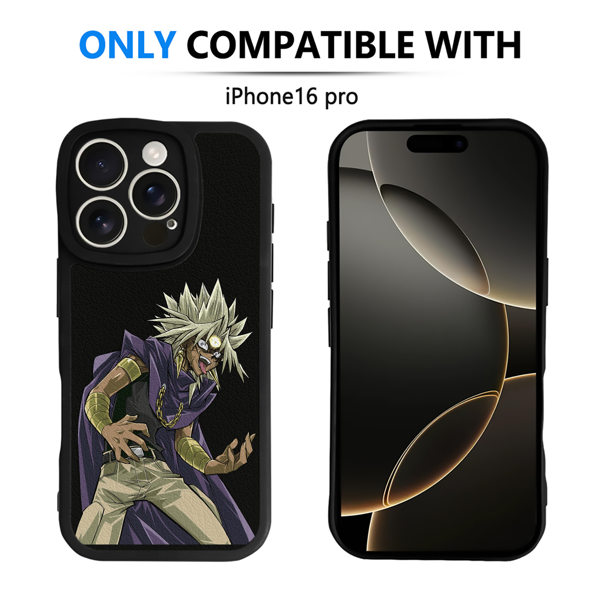 （画像用） 遊☆戯☆王 Yu-Gi-Oh! 【iPhone 16シリーズ対応】シリコンスマホケース（レザー調） 材質：シリコン